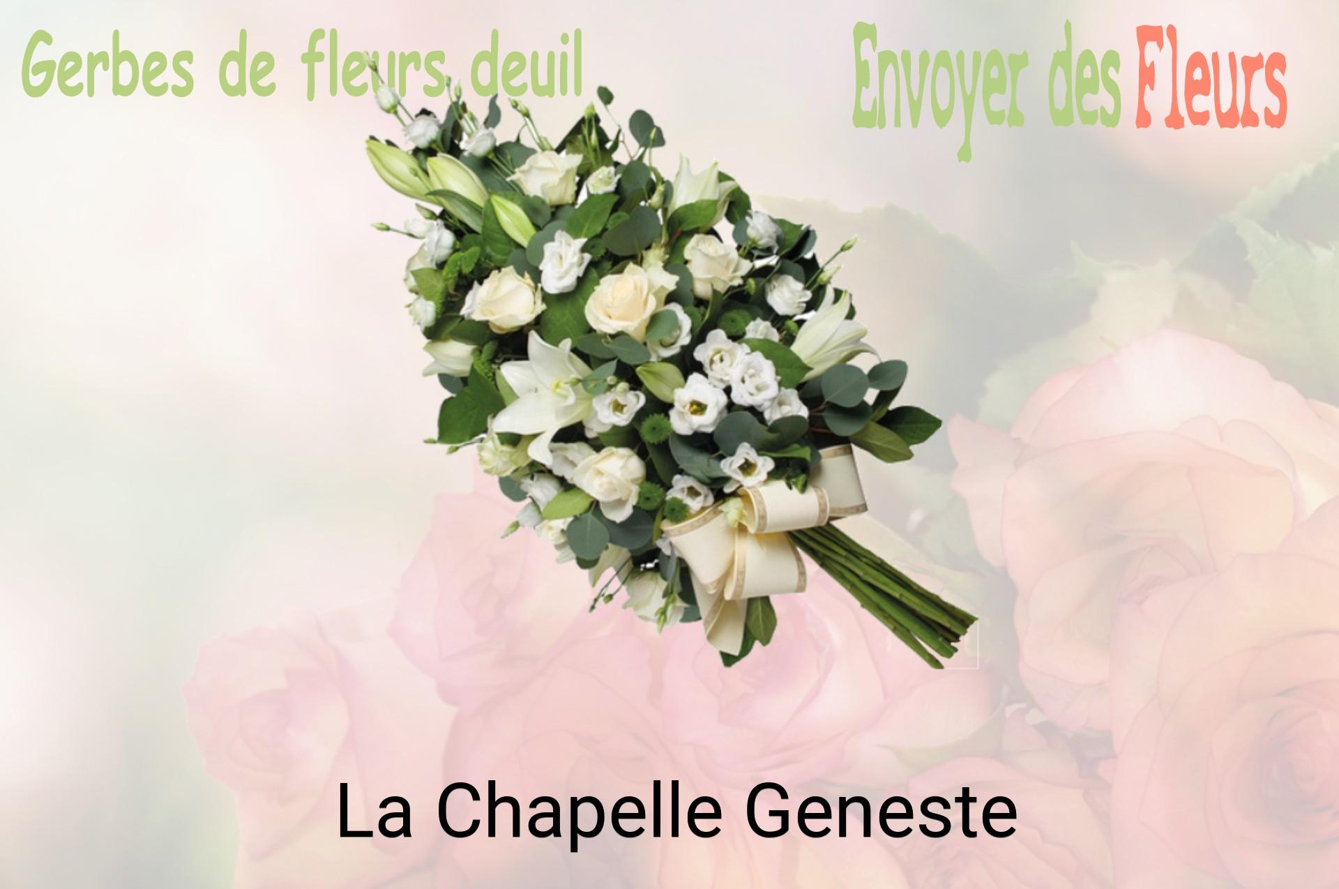 Gerbe de fleurs de deuil livrée à La Chapelle-Geneste